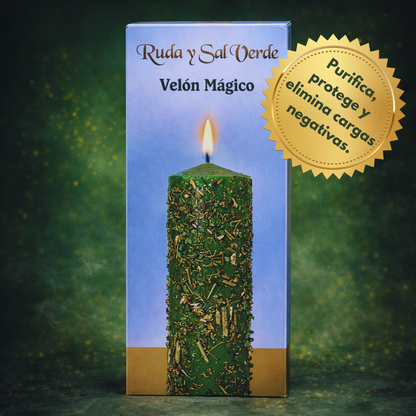 VELÓN RUDA Y SAL VERDE | Ritual Completo de Limpieza