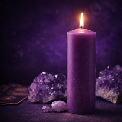 VELÓN MORADO 15x5.5cm | Vela Ritual Espiritualidad
