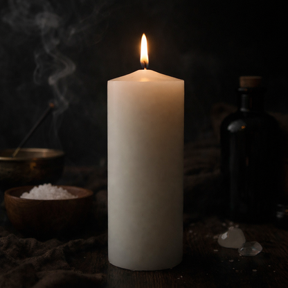 VELÓN BLANCO 15x5.5cm | Vela Ritual Paz y Armonía