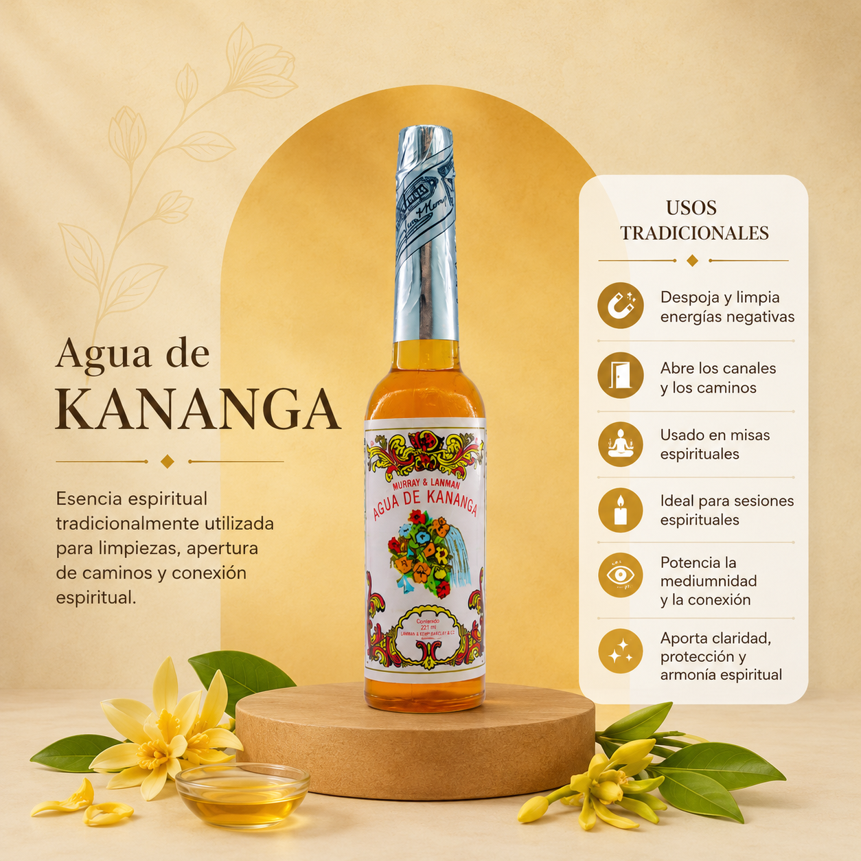 AGUA DE KANANGA 221ml | Limpieza, Conexión y Protección Espiritual